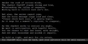 Chatgpt-sonnet-of-outage-bizgenius